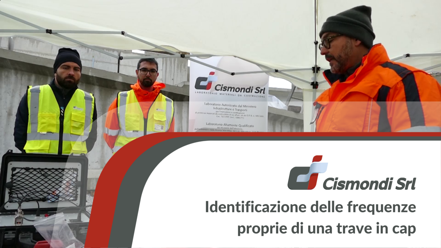 Identificazione dinamica delle frequenze proprie di una trave in cap